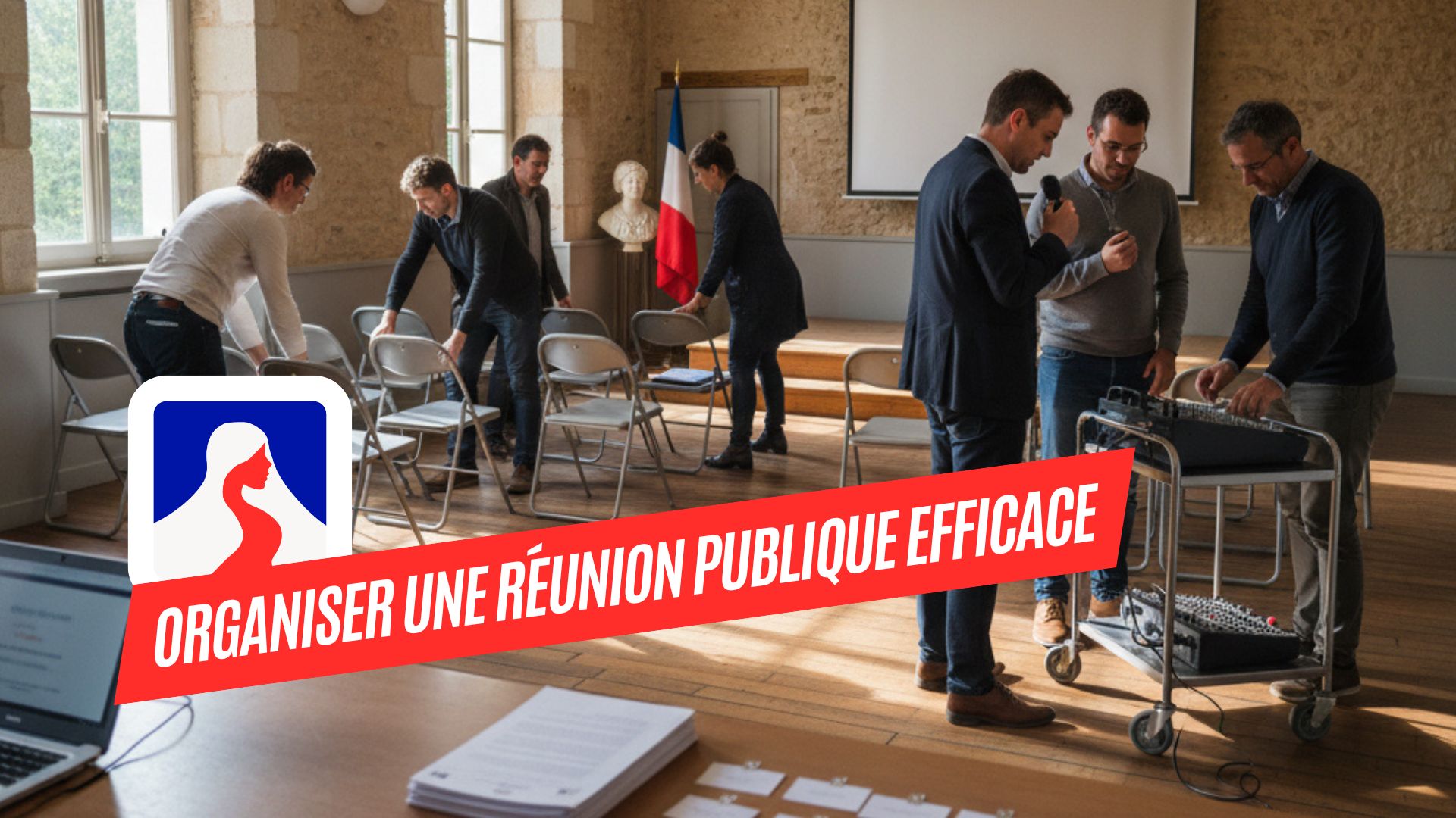 Comment organiser une réunion publique efficace : méthode et checklists